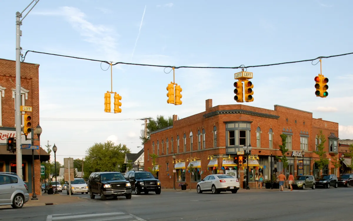 Historic downtown Oxford, Michigan